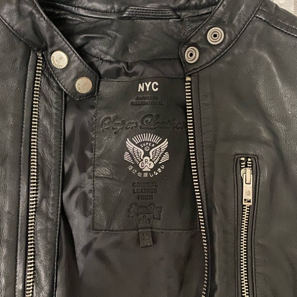 **SOLD** SUPERDRY LEATHER JACKET - Picture 4 of 13